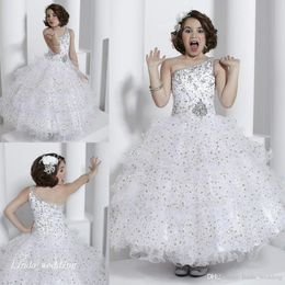 New Arrival Cute Girls Pageant Dress Princess Ball Gown Party Cupcake Young Pretty Little Kids Queen Flower Girl Dress