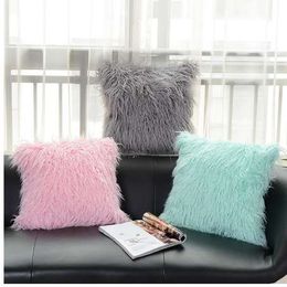 Cushion Cover Sofa Car Chair Fluffy Plush Cushions decorative pillow covers 45x45cm Throw pillow case