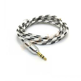 Nylon Braid AUX Cable 3.5mm jack Male to Male Car Aux Auxiliary Cord Jack Stereo Audio Cable for Phone iPod