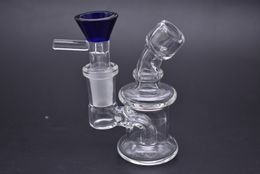 TOP QUALITY Nano Rig 3 Inch 14mm female joint Glass Bongs Fab Egg Bongs Oil Rig Dabs Glass Heady Recycler bong Glass Bubbler Oil Rig