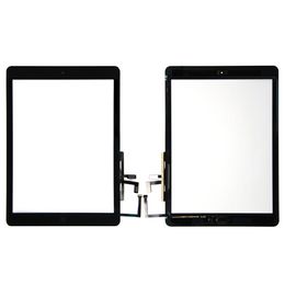 Touch Screen Glass Panel Digitizer with Buttons Adhesive Assembly for iPad Air free Shipping