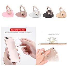 Fashionable Heart Shape Mobile Phone Stand Cell Phone Holder Convenient Multi Colours Finger Grip secure bracke with package