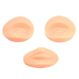 Tattoo 3D permanent makeup practice skin replacement parts Eyes and Lips training mannequin head for learner
