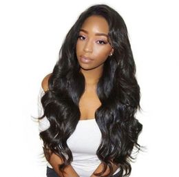 Human Hair Lace Front Wigs Pre Plucked 130% Density Indian Virgin Hair Body Wave Wig for Women