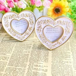 50PCS Wedding Favours Modern Romance Rose Gold Heart Photo Frame Place Card Holder Bridal Shower Party Decoration Supplies