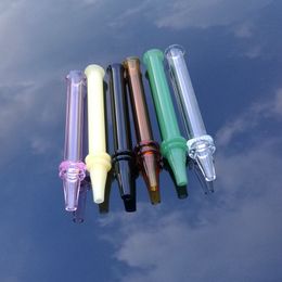5 Inch Multicolor Pyrex Oil Burner Pipes Syringe Glass Pipe Straight Type New Arrivals Smoking Accessories For Tobacco Pen Shape