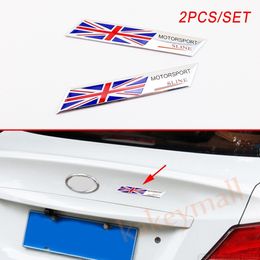2X Chrome Car Moulding Trim Great Britain England Flag Logo Badge Emblem Sticker Accessories Decoration