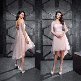 2019 New Elegant Prom Dresses Scoop Neck A Line Special Occasion Dresses Formal Party Pageant Gowns Long Sleeve Customised Evening Dresses