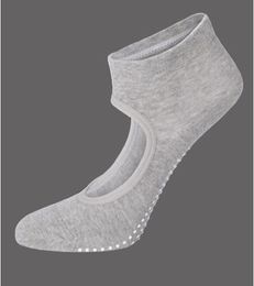 Women's Yoga Grip Socks Barre Pilates Ballet Dance Socks Non Slip Skid Cotton Ankle Sport Toe Shoes One Size 5-10 12pair302j