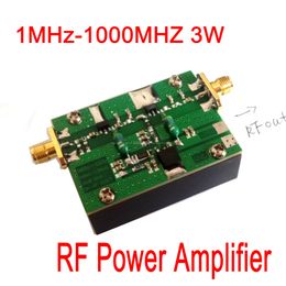 Freeshipping 1MHz-1000MHZ 35DB 3W HF VHF UHF FM transmitter Broadband RF Power Amplifier For Ham Radio