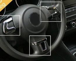 For Car Chromium Styling Steering Wheel Trim Cover ABS for Volkswagen VW Jetta MK6 Golf 6 Polo Bora 2011 2012 2013