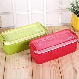 New Design 750ml Collapsible Portable Lunch Box Microwave Oven Lunch Bento Boxes Folding Lunchbox Eco-Friendly