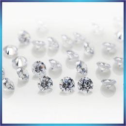 8mm 200pcs 0.8~4mm 5A Sample White Round Machine Cut Lab Created Loose Cubic Zirconia CZ Stone Synthetic Gems For Jewellery DIY