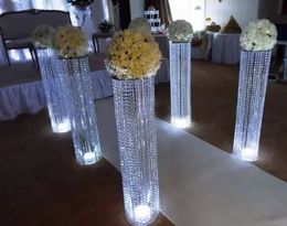 New arrival 120cm tall 20cm diameter acrylic crystal party wedding road lead wedding Centrepiece event decoration