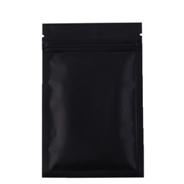 High quality 12 X 18CM,100 X Metallic Mylar ziplock bags flat bottom Black Aluminum foil small zip lock plastic bags