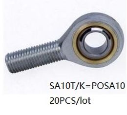20pcs/lot SA10T/K POSA10 10mm rod ends plain bearing rod end joint bearing