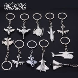 High Grade Helicopter airliner Combat aircraft Aeroplane keychain Women Bag Pendent Key rings Jewellery Men Car Keyring Jewellery