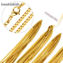 LUXUKISSKIDS Bulk 10PCS 2mm Width Gold/Steel Popcorn Chain Jewellery Rolo Link Necklace Chains,Wholesale Price with High quality.