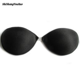 strapless bra self adhesive Canada - Sexy Women Invisible Push Up Geometric Bra Self -Adhesive Wire Free Silicone Bust Front Closure Sticky Bra Backless Strapless Bra