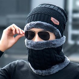 Neck Warmer Winter Hat Knit Cap Scarf Cap For Men Women Knitted Hat Men Beanie Knit Hat Skullies Beanies
