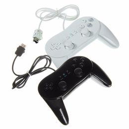 2nd Generation New Black White Wired Classic Controller Pro Joypad Gamepad for WiiU Wii Remote DHL FEDEX EMS FREE SHIP