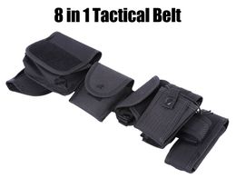 Multifunctional Tactical Army Belt with Pistol Interphone Pouch Cummerbund Nylon material, high-grade, water resistant and durable