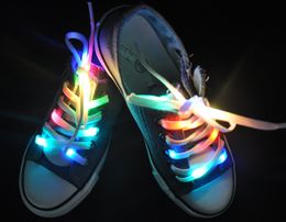 LED Light WaterproofLED Light Waterproof Shoelaces Shoestring Battery Powered Flash Lighting for Party Hip-hop Dancing Skating Running(RGB)
