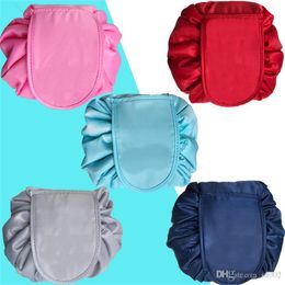 make drawstring bag UK - Popular Lazy Cosmetic Bag Tuba Make Up Drawstring Bags Portable Travel Storage Bundle Pocke Discolored New 9 5jsa dd