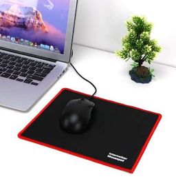 25*21CM Gaming Mouse Pad Black Red Lock Edge Rubber Speed Mouse Mat for PC Laptop Computer