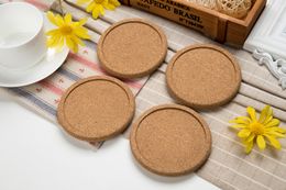 Classic Round Plain Cork Coasters Drink Wine Mats Cork Mat Drink Juice Pad for Wedding Party Gift Favor wen5502