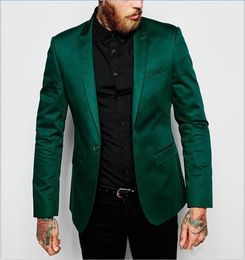 Custom Made Green Jacket Mens Suits for Wedding Peaked Lapel One Button Wedding Tuxedos Only Jacket257S