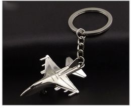 Aircraft model Keychain New personality pendant Car Key Ring Holder creative metal Bag Accessories small Fighter Key Chain