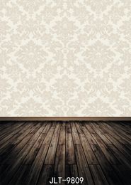 photography backdrops beige damask wooden floor 3D backgrounds for photo studio vinyl cloth baby shower new born baby