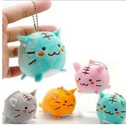 1Pcs Plush Squishy Tiger Cat Cartoon Pendant Charms Cell Phone Straps for Cell Phone Decoration
