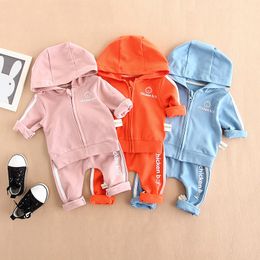 Baby Clothes Cotton Hoodie Tops+Pants Leggings 2pcs Cute Letter Baby Clothes Sets Newborn Infant Warm Outfits 3Colors For Babies 0-3T