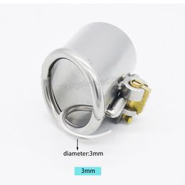 Stainless Steel Male Chastity 3mm/5mm Glans PA-hook Device Men Lock Metal Mouse #T26