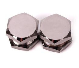 Mini hexagon 3 layer 30mm zinc alloy flat grinder new flat tooth gun black silver smoke cutter smoking set