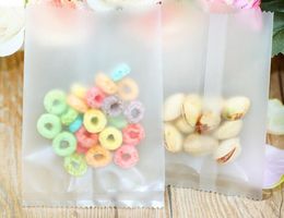 Small Frosted Open Top Plastic Bag Candy Chocolate Cookies Storage Pack Pouch