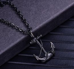 free shipping Vintage stainless steel boat cat pendant necklaces navy style personality hip hop pendant fashion hits