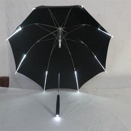 Creative LED Light Advertisement Umbrellas Blade Runner Night Protection Luminous Umbrella Bone Anti Corrosive Paraguas Four Colour 38jn ff