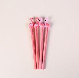 New flamingo gel pen school supplies stationery cartoon cute silicone 0.5 black student gel pen GA319