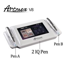 Professional Permanent Makeup Tattoo Machine Digital Artmex V8 Derma Pen Touch Screen Eyebrow Lipline MTS PMU Skin Care Beauty DHL