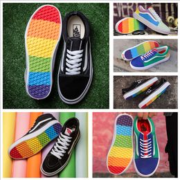 rainbow sole vans