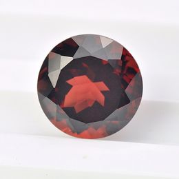 20pcs / Lot Máquina Cut Facet Rodada 8-10 mm solto Gemstone chinês Natural Vermelho Garnet Pedras para fazer jóias
