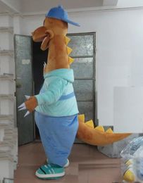 2018 Hot sale adult dinosaur mascot costume for sale with one mini fan inside the head