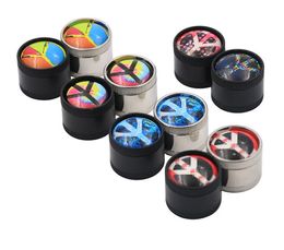 Resin coated zinc alloy Mini 3 layer cigarette lighter 30mm manual metal smoke grinder