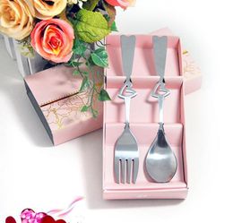 Spoons and Forks in Gift Box Perfect Pair Coffee Tea Dining Tableware Set Party Souvenirs Wedding Gifts for Guest