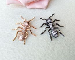 5 Pcs Mix Colour Copper Micro Pave CZ zircon ants insect charm Pendants For Jewellery Making Findings DIY necklace making PD787