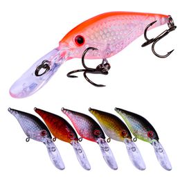 Catfish Crank bait Freshwater fishing lure 8.2cm 4.5g Uniquely designed body Realistic false Fish Minnow laser Lures hooks