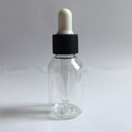 30ml Clear PET Dropper Bottle, 30cc Transparent PIpette Dropper Vial,1oz Cosmetic Container fast shipping F1611